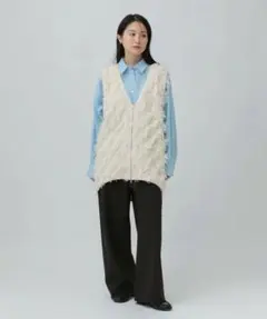 LEPSIM フリンジWZIPベストチュニック