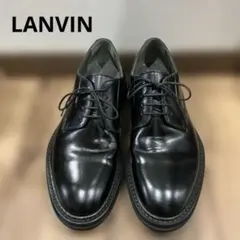 LANVIN メンズ ブラック ドレスシューズ プレーントゥのサムネイル