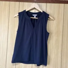 h&m トップス　ブラウス　ネイビー　Sサイズ