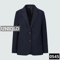 0545 UNIQLO リラックステーラードジャケット ネイビー