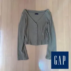 Gap ギャップ レディース M ブラウン リブ編みVネックカーディガン 美品⭐︎