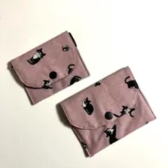 ハンドメイドミニファスナーポーチ2点セット