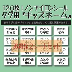【お得な2セット】キッズネーム アイロン不要 ノンアイロン お名前布シールタグ用