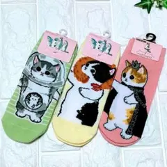 【新品】モフサンド／mofusand⭐23〜25㎝⭐ソックス／靴下⭐️合計３足のサムネイル