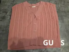 ピンク ニットベスト Sサイズ　GU