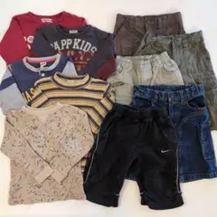 まとめ売り★男の子★110★ロンT&ハーフパンツ