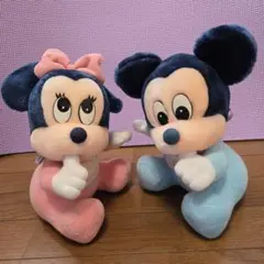 ★レトロ★東京ディズニーランド ミッキー&ミニーBaby ぬいぐるみセット