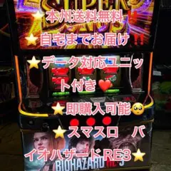 1台のみ、データ対応【本州送料込み】スマスロ 実機　バイオハザードRE3のサムネイル