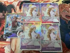 モンキー・D・ルフィ SEC EB02-061 1枚＋サンジ＆プリン4枚