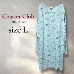 Charter Club Intimates ルームウェアワンピース L 小鳥