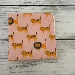 ネコトライオンハンドメイド　ガーゼハンカチ