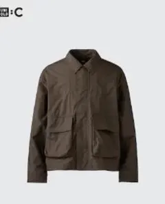 ユニクロC コットンショートブルゾン ダークブラウン XXL 新品