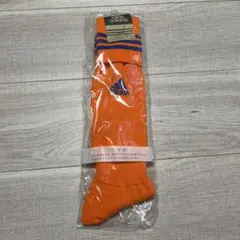 アディダス サッカーソックス 22-24cm 3本ライン オレンジ