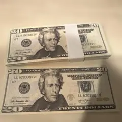 レプリカアメリカドル紙幣20ドル帯付き100枚