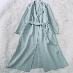 상태좋음 ✨プラステ ロング リバーコート ウール混 2WAY ミント グリーン L