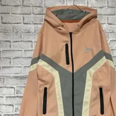 ナイキ ジャージ　トラックジャケット　ピンクオレンジXL ロゴ刺繍820