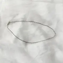 【925刻印】極細アズキチェーンネックレス ショート チョーカー シルバー