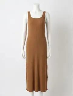 GU 美品　M リブタンクトップロングワンピース