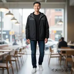 【即完売】コロンビアマウンテンパーカー　ブラックグレー　刺繍ロゴ　メンズXL古着