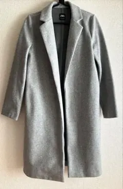 美品　ZARA グレー チェスターコート Sサイズ　ザラ