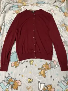 メリノクルーネックカーディガン