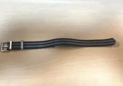 ナイロン製 ブラック グレー ストライプ ベルト