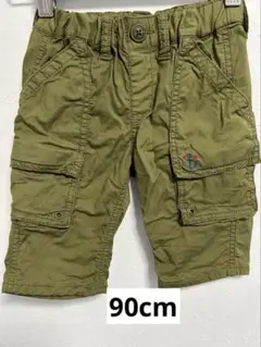 ミキハウス　MIKIHOUSE カーキ カーゴパンツ　90cm