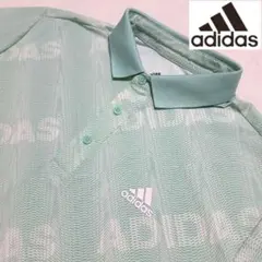 アディダス ゴルフウェア 半袖ポロシャツ Oサイズ LLサイズ 総柄 極美品