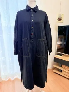 M.U.L. ブラックシャツワンピース 長袖