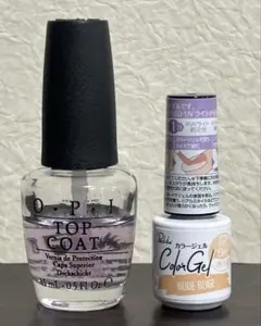 OPI トップコート & キャンドゥColor Gel ヌードベージュセット