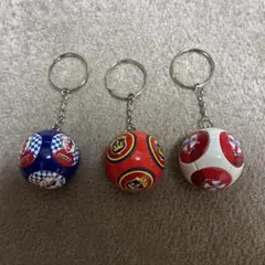サッカーボール型 キーホルダー 3個セット