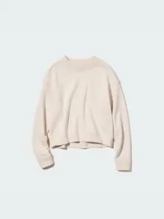 UNIQLO クロップド スウェットシャツ オフホワイト ユニクロ