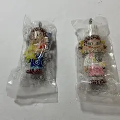 ペコちゃん ポコちゃん 人形 ストラップ 2点セット