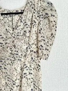 GRL 小花柄ワンピース ベージュ リボン 上品 フェミニン 美品