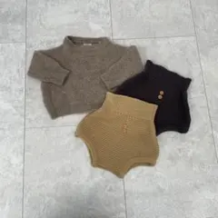 韓国子供服　ニットセーターとショートパンツセット