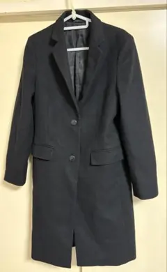 ユニクロ ウール カシミヤ チェスター コート　レディース ブラック M