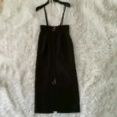 NOBLE ノーブル　ショルダーサロペットクープジップスカート　24AW