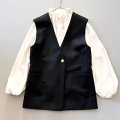 【UNITED ARROWS】グリーンレーベルリラクシング ウール100％ ジレ