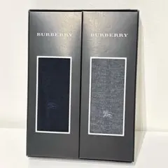 新品 BURBERRY メンズソックス 2足セット ギフトボックス25〜26cm