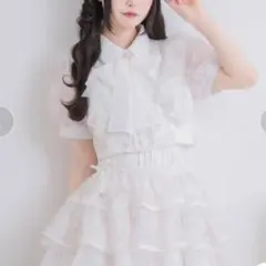 448)ROJITA 花柄ボウタイドッキングワンピース - メルカリ