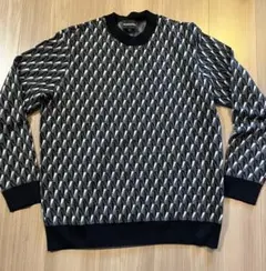 EMPORIO ARMANI 幾何学模様 ニット Lサイズ