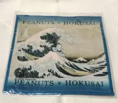 PEANUTS × HOKUSAI ハンカチ 神奈川沖浪裏