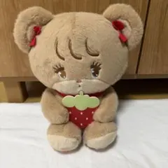 新品未使用タグ付き mikko いちごBIGぬいぐるみ ラテ