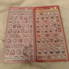 正規品　ボンボンドロップシール ミニ　レッド　ピンク　ハローキティ　2個セット