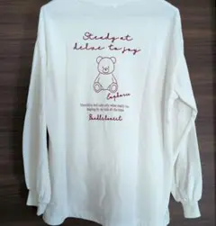 INGNI イング オーバーサイズ ホワイト プリントロンT ボリューム袖 M