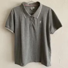 BEVERLY HILLS POLO CLUBグレー ポロシャツ ホワイトライン