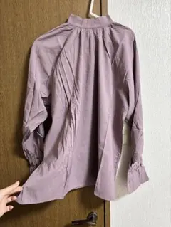 【新品】KAGINI パープル スタンドカラー 長袖シャツ