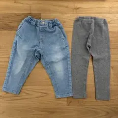 デニムパンツ　レギパン　2本セット　100〜110サイズ
