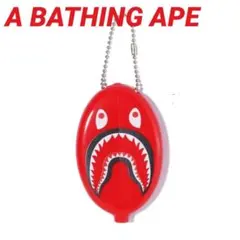 BAPE レッド コインケース シャーク☆新品・未使用