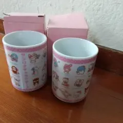 サンリオ/30キャラ 陶器製湯呑み2個/湯飲み:タイニーポエム他レアキャラ多数